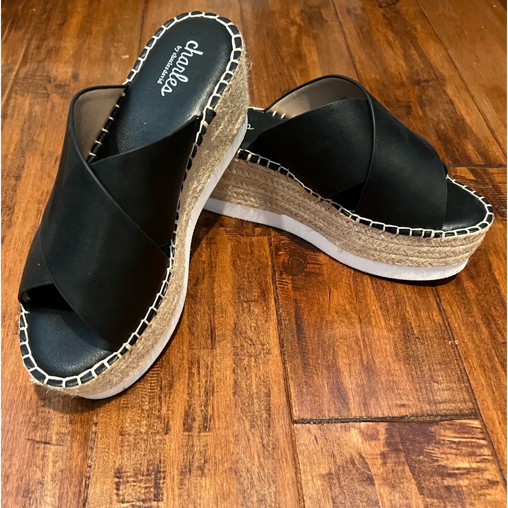 charles david black espadrille